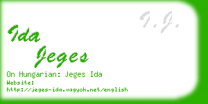 ida jeges business card